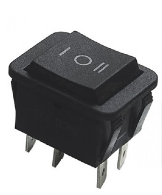 RS-223-1 SC-787-6C KCD2-223 16А 250V (1)-0-(1) 6pin б/ф черн