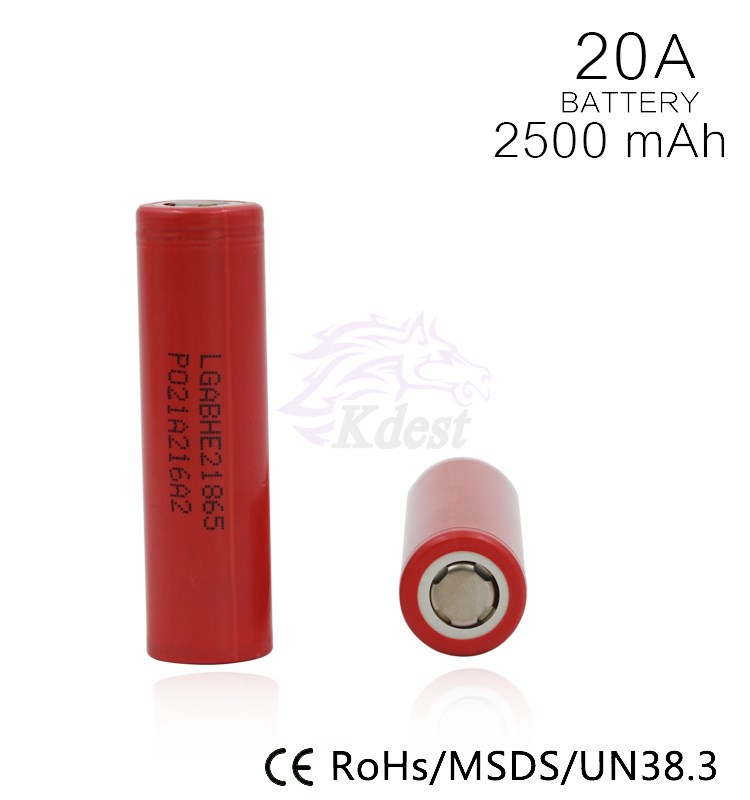 Аккумулятор 3,6V 2500 mAh LG 18650 LGABHE21865 20A