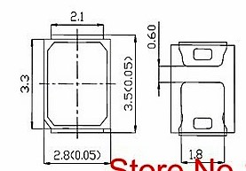 Светодиод 3528 3V 60mA 20-22lm 6500K Б-катод