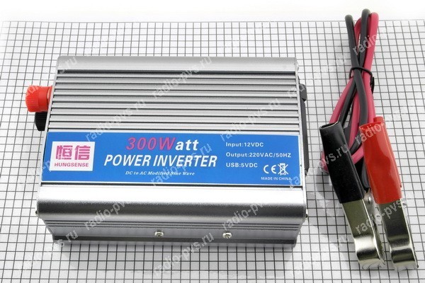 Преобразователь 12V/220V 300W USB