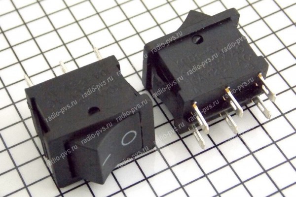 MRS-202-3C без подсветки 6А 250V 6pin черный