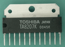 TA8207K HSIP12-P-2.54A УHЧ 2*4.6W