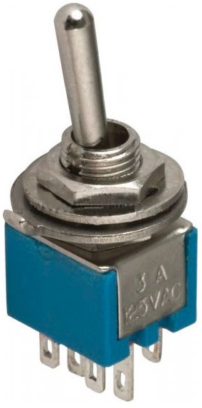 Тумблер SMTS-202 3А 125V 6pin 2*1-1