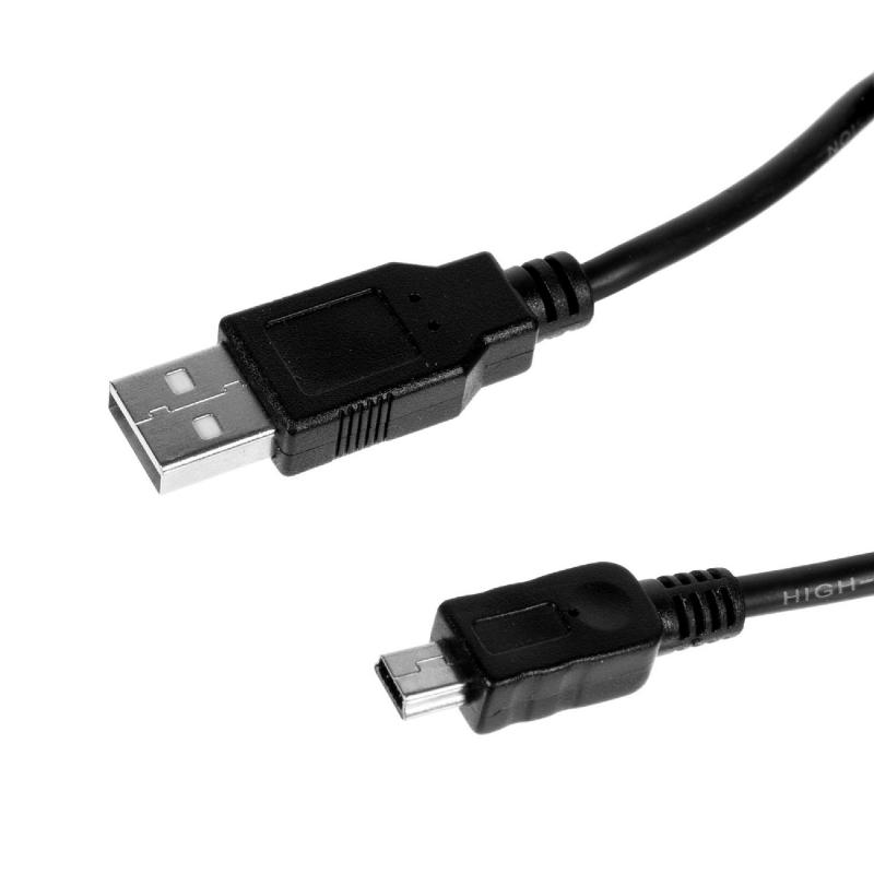 Шнур USB шт - mini USB шт 0,5м чёрный