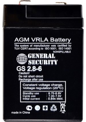 Аккумулятор 6V 2,8Ah GS AGM