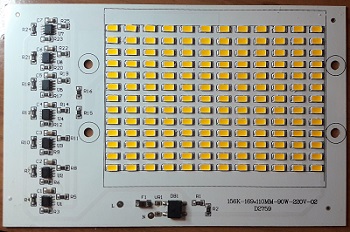 Светодиодный блок 90W AC220V белый теплый 169*170*4мм