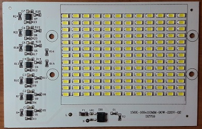 Светодиодный блок 90W AC220V белый холодн 169*170*4мм
